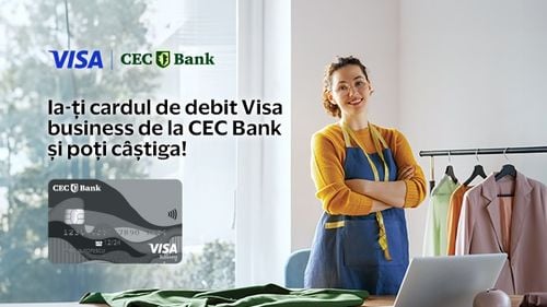 Ia-ți cardul de debit sau de credit Visa Business de la CEC Bank și poți câștiga 20 de vouchere Samsung a câte 500 de euro fiecare pentru device-uri necesare afacerii tale. (P)