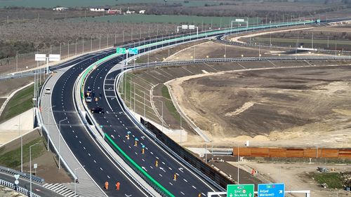 Tronsonul de 50 de kilometri al Autostrăzii A7 dintre Focşani şi Adjud va fi dat în circulaţie pe 23 decembrie