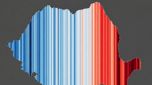 De la albastru la roșu: Cum arată 170 de ani de încălzire a României în câteva zeci de dungi colorate / Bucureștiul se încălzește mai rapid decât restul țării