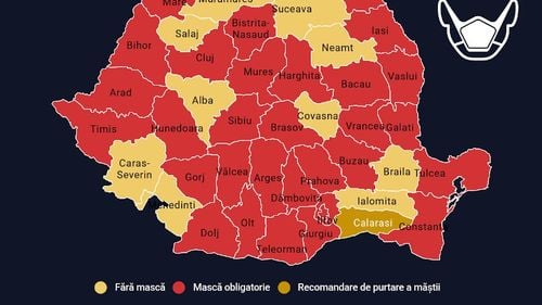 HARTĂ Județele unde trebuie să purtăm obligatoriu masca de protecție și în spațiile deschise