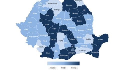 Bucureștiul și 16 județe au vulnerabilitate ridicată legată de epidemia de COVID-19 / Mehedinți, singurul județ cu trend descendent al răspândirii virusului / 174 de focare raportate săptămâna trecută în România - GRAFICE