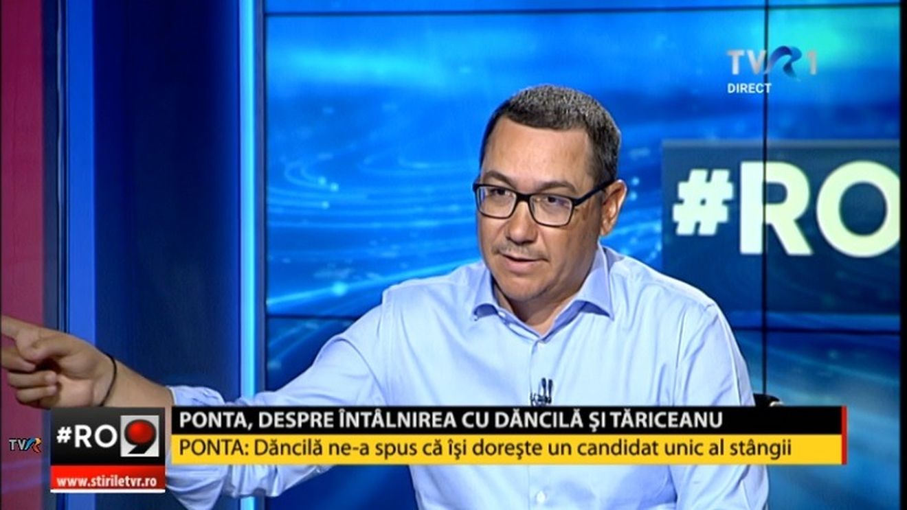 Victor Ponta, la TVR: ”Le-am spus doamnei Dăncilă și domnului Tăriceanu că dacă ne punem toți candidați, o să ne batem pe locul 3, să fie clar. Și o să ne întrebe presa pe cine votăm în turul 2, pe Barna sau Iohannis?”