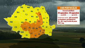 HARTA. Autoritățile sunt în alertă. Ciclonul mediteranean aduce ploi și furtuni. Sudul României este vizat în mod special
