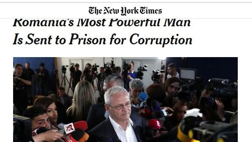 New York Times: Cel mai puternic om din România a ajuns în închisoare pentru corupție