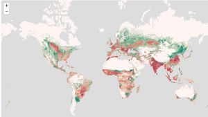 O hartă interactivă prezice declinul agriculturii cauzat de schimbările climatice până la sfârșitul secolului