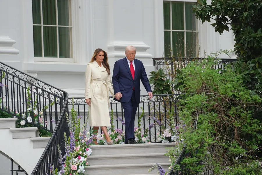 melania trump, donald trump, easter egg roll