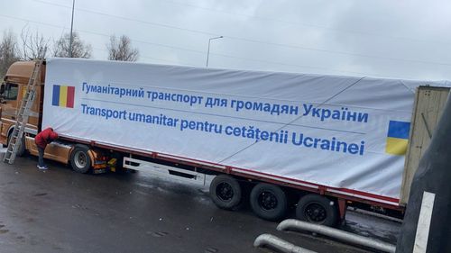 USR trimite un TIR cu ajutoare în Ucraina, în Cernăuți, zona locuită de minoritatea română
