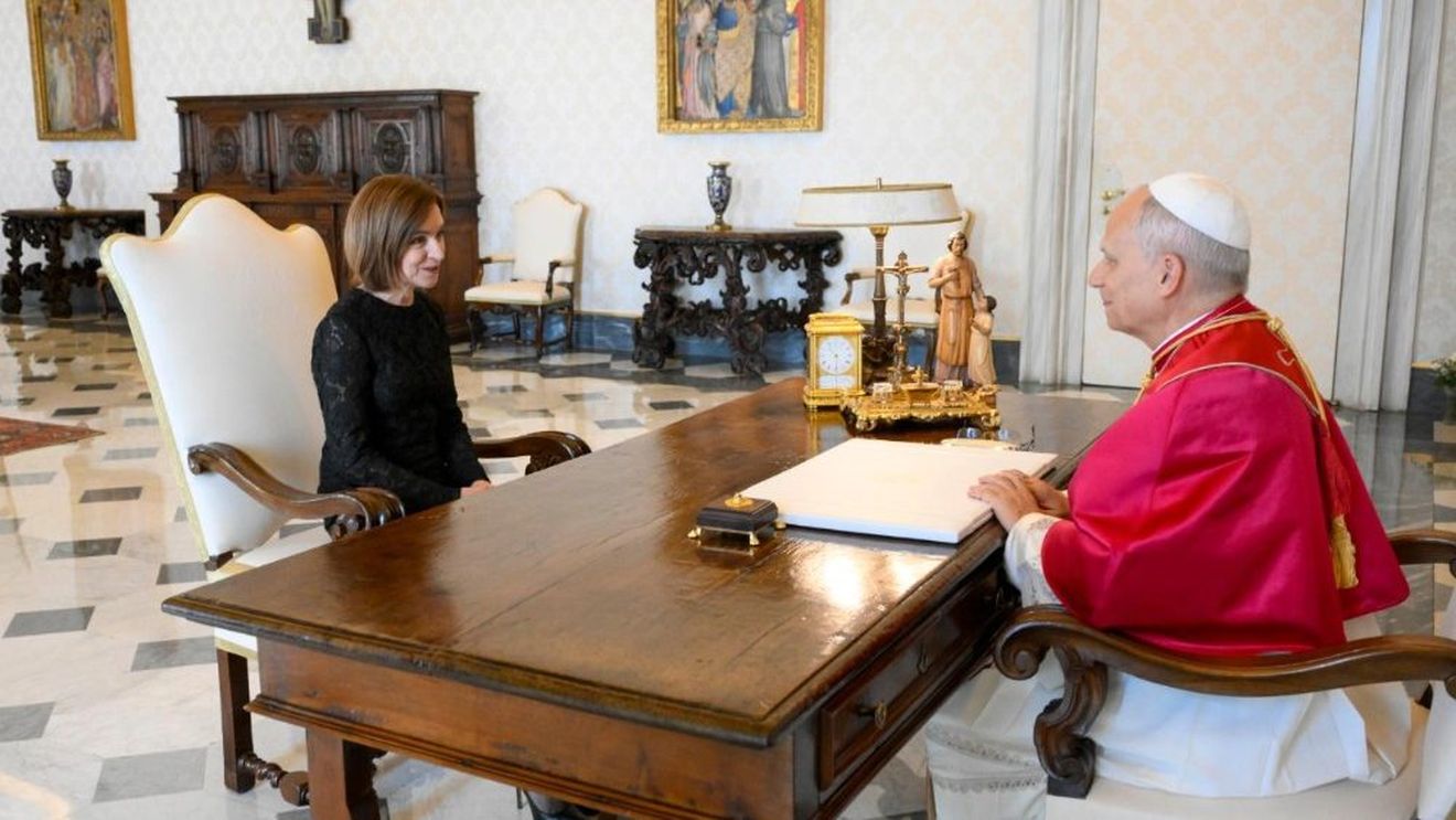 Maia Sandu s-a întâlnit la Vatican cu Papa Leon