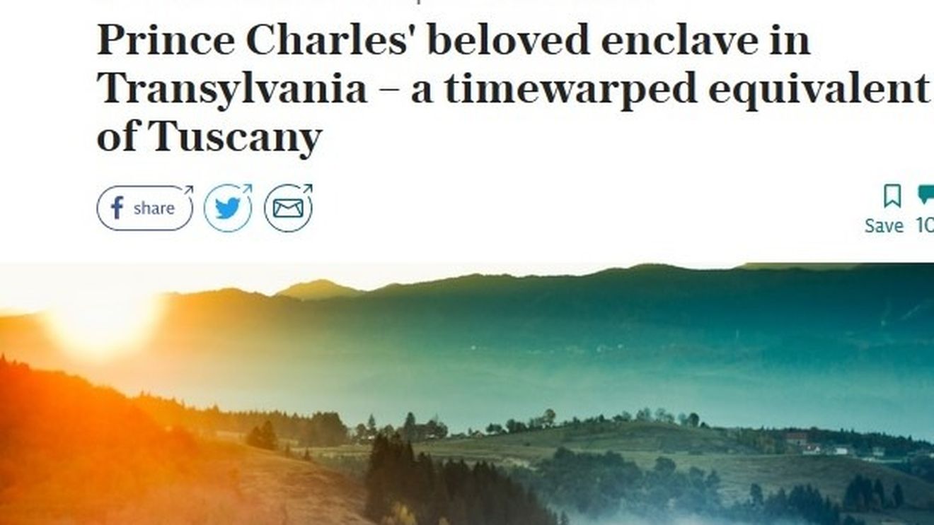Reportaj The Telegraph: Enclava din Transilvania dragă prinţului Charles, un echivalent atemporal al Toscanei/ Locurile sălbatice rămân neatinse de lumea modernă