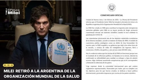 Președintele Argentinei ordonă ieșirea din Organizația Mondială a Sănătății (OMS), o mișcare similară cu cea a lui președintelui Donald Trump