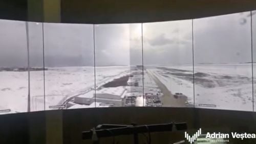 Prima degivrare la Aeroportul Brașov / Zborul spre Dortmund a plecat luni cu doar trei minute înainte de închiderea aeroportului