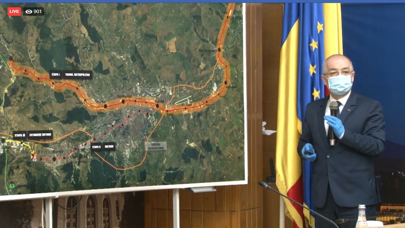 Cluj: primarul Emil Boc a semnat contractul privind realizarea studiilor de fezabilitate pentru proiectele metrou și tren metropolitan. Valoarea contractului, 30,1 milioane de lei