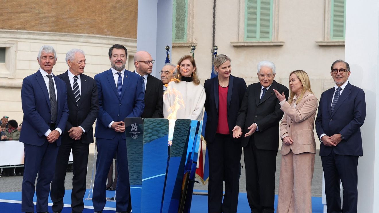 Cazanul pentru Jocurile Olimpice de iarnă de la Milano Cortina a fost aprins la palatul prezidențial din Italia