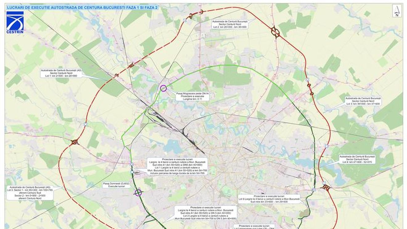 Autostrada de Centură Bucureşti Nord: UMB începe lucrările pentru construirea lotului 4 de abia la sfârşitul anului viitor, deşi contractul este semnat încă din mai 2020 / CNAIR explică întârzierea prin „studiul pe patru anotimpuri” necesar pentru zona protejată Cernica