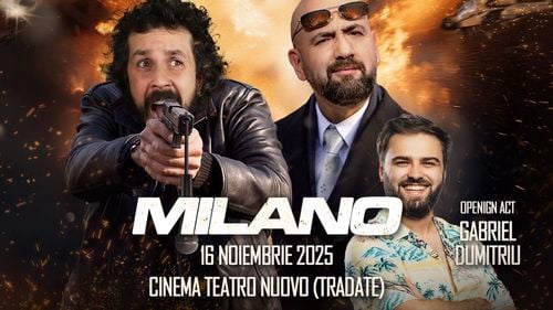 VIDEO Am fost la un stand-up românesc în Italia: ”Un barbone mi chiede due euro perché non mangia da due giorni...” / Fără Călin Georgescu și politică, dar cu avioane low-cost și copii lăsați acasă