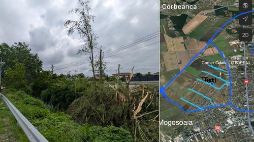 FOTO Distrugere agresivă a vegetației de pe canalele de desecare din orașul Otopeni, care au devenit, în 40 de ani, culoare verzi ale orașului/ Locuitorii au depus petiții și ghiduri ca să oprească buldozerele