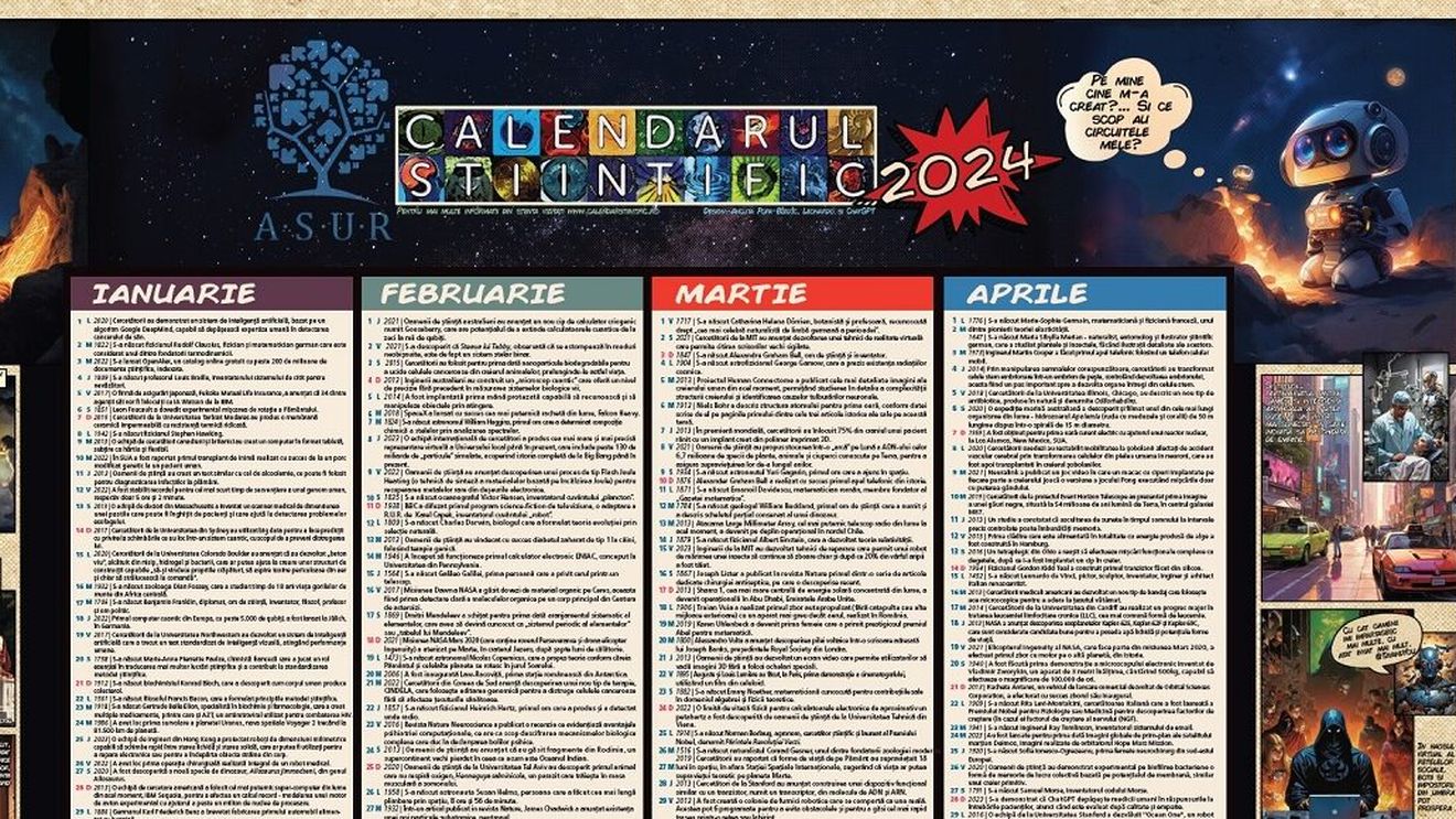 Calendarul Științific 2024 e dedicat inteligenței artificiale