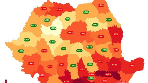 HARTA Șpăgii în spitale în luna aprilie: județele Cluj, Alba și Neamț au cele mai mici procente de pacienți care spun că personalul medical le-a cerut bani. La polul opus sunt Ialomița, Teleorman și Giurgiu