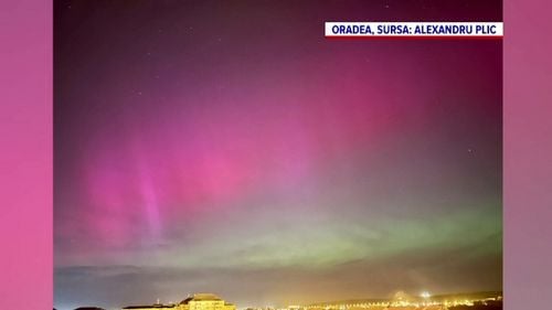 GALERIE FOTO Aurora boreală, văzută din România. Spectacolul de pe cer a fost cauzat de furtuna geomagnetică