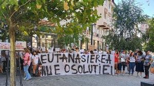 FOTO Protest la Cluj-Napoca pentru drepturile animalelor. 100 de participanți au cerut STOP eutanasierii în toată țara