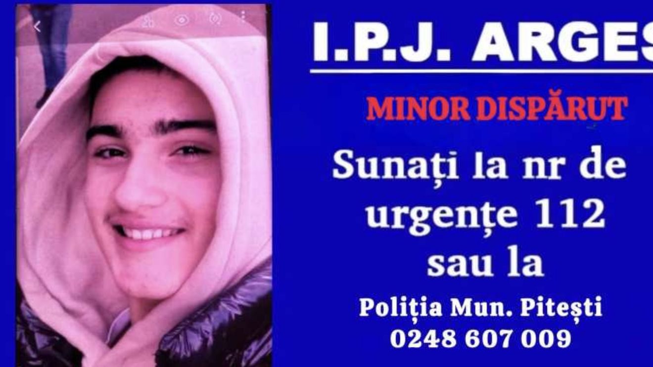 Un elev de 14 ani din Argeș a fost dat dispărut / A plecat de la şcoală joi seară și nu s-a mai întors acasă
