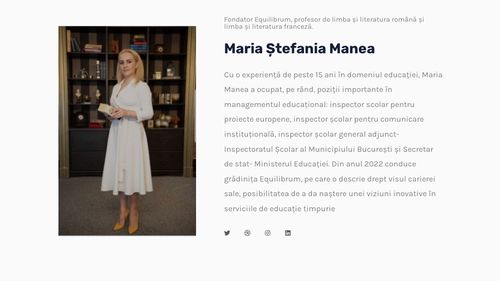 Fostul secretar de stat din Ministerul Educației, Maria Manea, anunță că deschide o grădiniță privată. Anunțul vine a doua zi după apariția demisiei în Monitorul Oficial: Am plecat din minister tocmai ca să nu existe niciun conflict