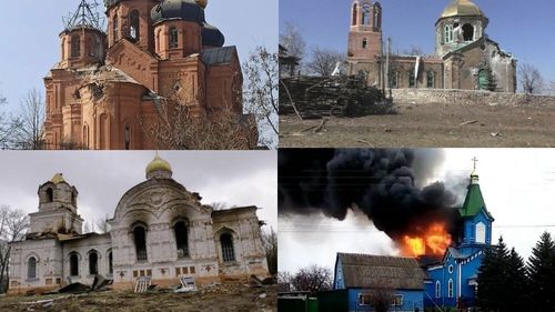FOTO Ministerul ucrainean al Culturii publică fotografii cu bisericile distruse de bombardamentele rusești