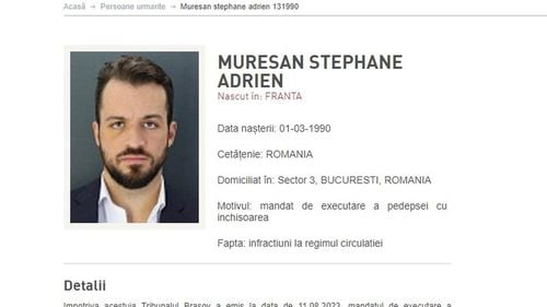 Curtea de Apel Paris respinge apelul fiului lui Sever Mureșan: a încercat să conteste un mandat european de arestare / E condamnat la 3 ani de închisoare după ce a condus drogat și fără permis / Gorghiu: ”Doar anul acesta au fost aduși în țară peste 650 de fugari”