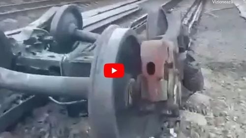 VIDEO Explozia de pe podul din Crimeea: Au fost publicate imagini care arată pagubele produse la calea ferată
