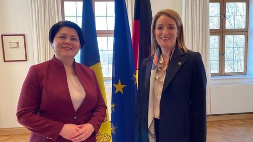 Președinta Parlamentului European, după întâlnirea cu premierul moldovean Natalia Gavrilița: „Vom continua să sprijinim Moldova ca țară candidată. Îi mulțumim că a crezut în Europa și a susținut valorile europene”