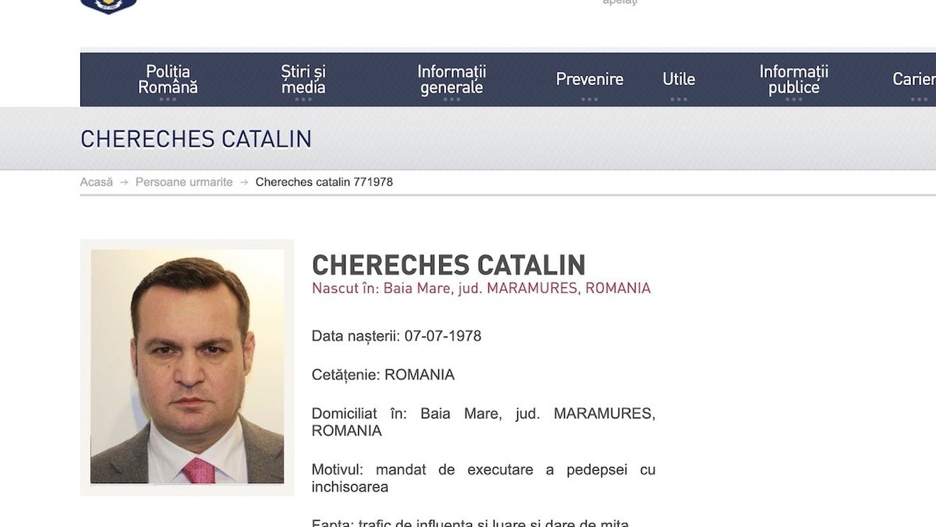 BREAKING: Cătălin Cherecheș, dat în urmărire generală după ce a fost condamnat la 5 ani de închisoare cu executare