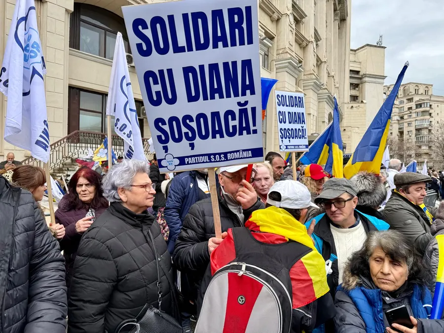 Susținători Diana Șoșoacă la Parchetul general 2