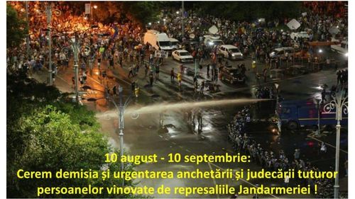Proteste anunțate în țară și în diaspora pentru a marca o lună de la reprimarea violentă a mitingului din 10 august: Se cere demisia și urgentarea anchetării și judecării vinovaților