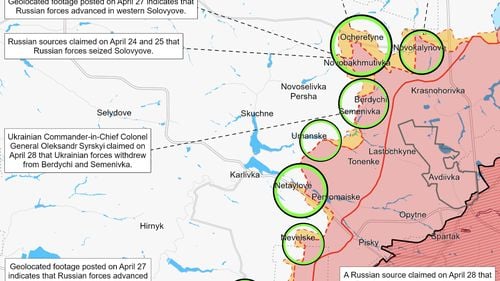 ISW: Retragerea forțelor armate ucrainene în apropiere de Oceretine nu va duce la noi câștiguri tactice rapide pentru Rusia