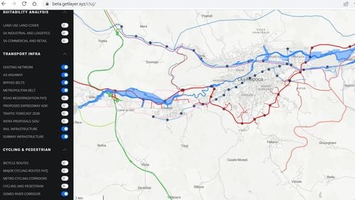 Informarea cetățenilor în era digitală: Locuitorii Zonei Metropolitane Cluj pot găsi pe o singură hartă informații despre reguli de construire, proiecte de infrastructură sau stații pentru mașini electrice