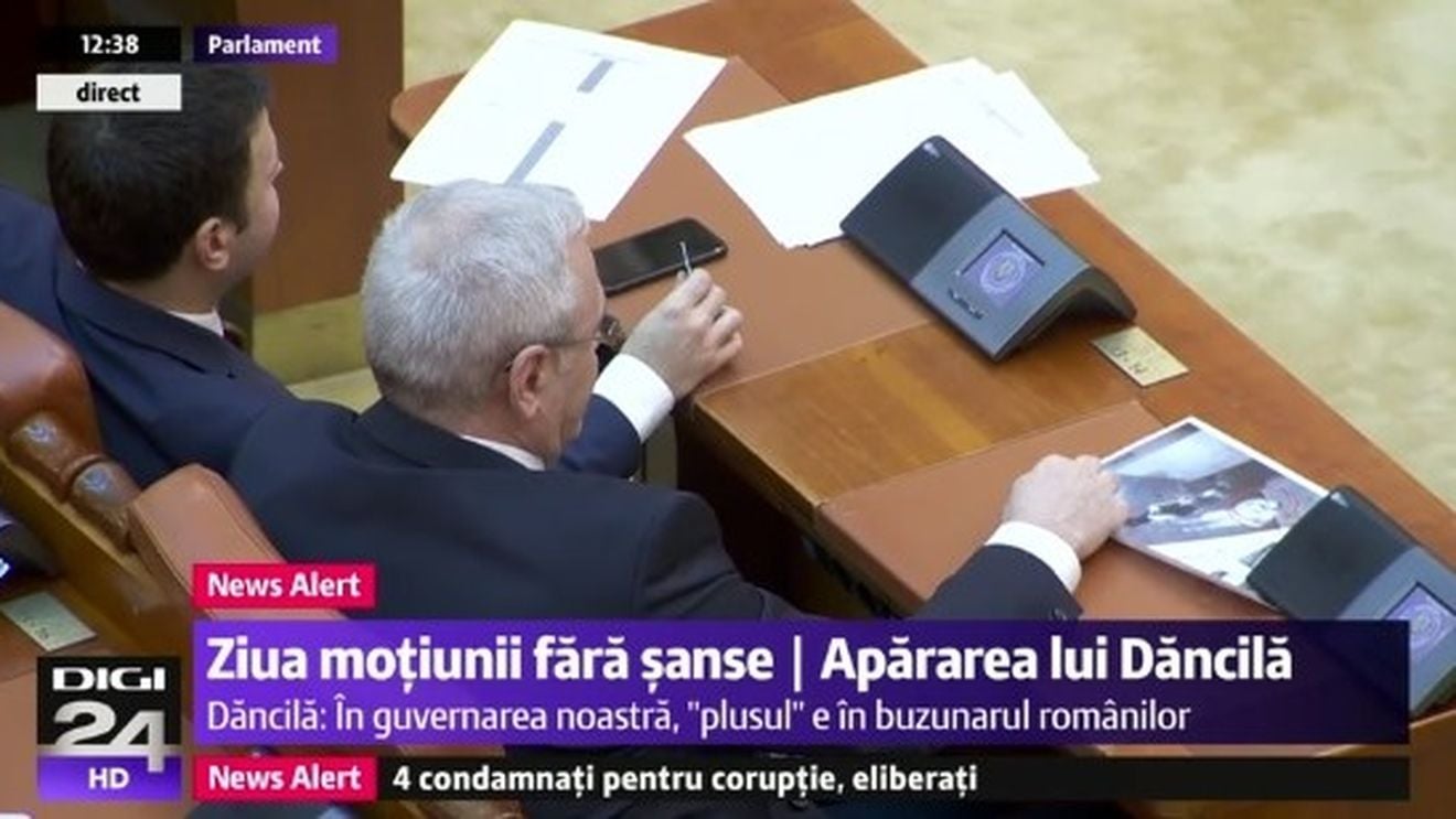 VIDEO Liviu Dragnea, surprins în timp ce se uita la fotografia cu tânăra agresată de un deținut eliberat în baza recursului compensatoriu