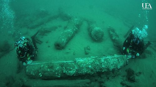 VIDEO Cercetătorii britanici au anunțat descoperirea, ținută în secret timp de 15 ani, a unui vas de război englez, vechi de 340 de ani