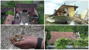 „A fost sfârșitul lumii!”. Vremea rea a făcut prăpăd în țară. Imagini cu o rulotă distrusă, luată pe sus de vânt