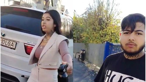 VIDEO Livrator străin, atacat de doi tineri, o fată și un băiat, în Popești-Leordeni, după o șicanare în trafic
