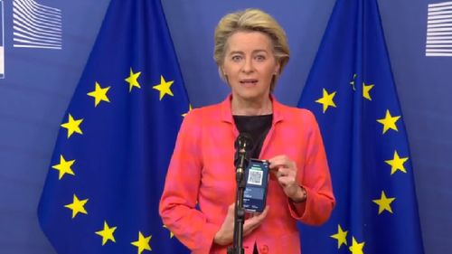 Șefa Comisiei Europene și-a descărcat certificatul de călătorie, în debutul turneului în statele UE pe tema planurilor de redresare: Sper să poată fi verificat în toate țările pe care le voi vizita