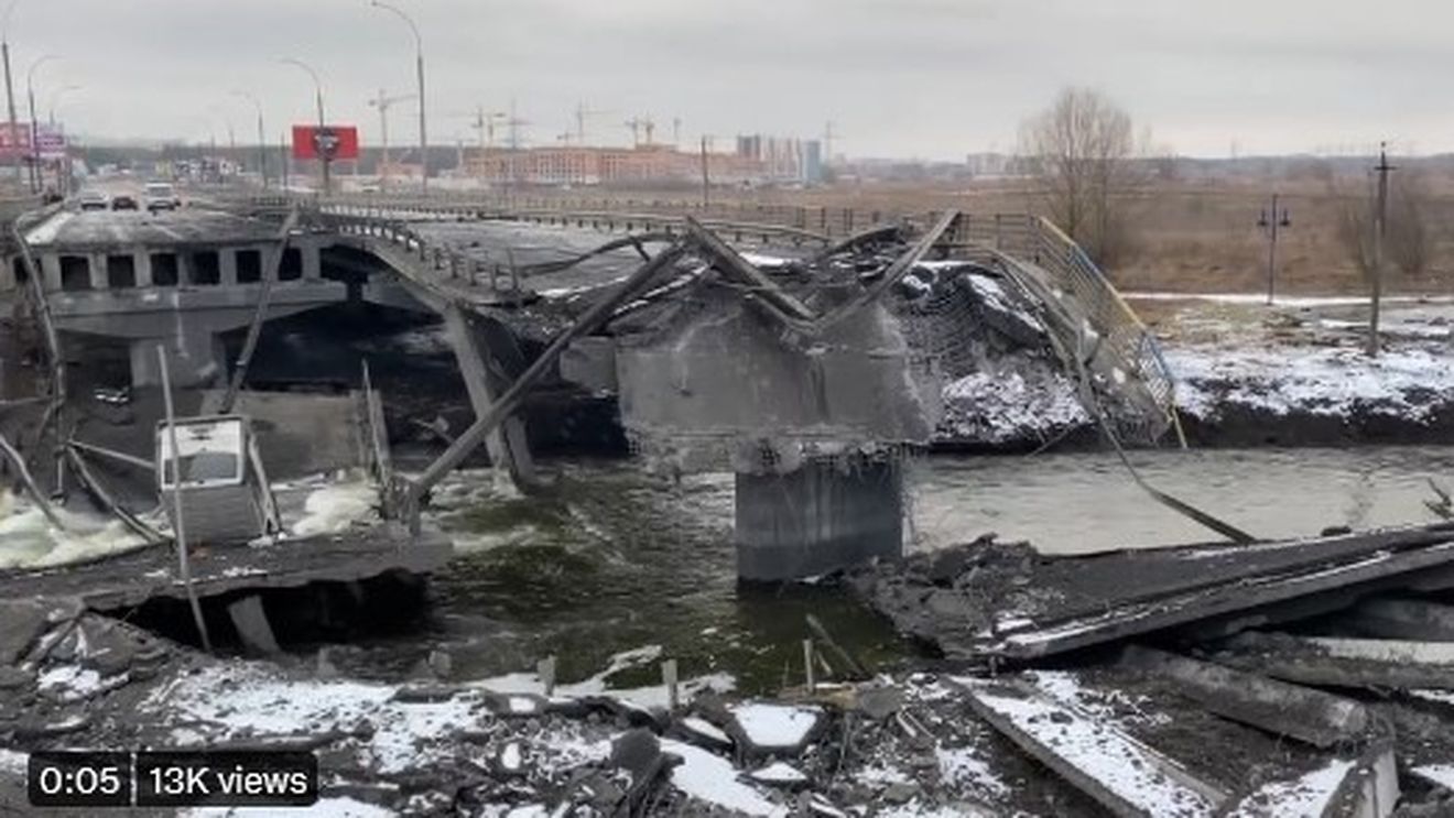 VIDEO Cum arată periferia bombardată a Kievului