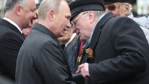 Vladimir Putin și-a făcut apariția la funeraliile lui Vladimir Jirinovski