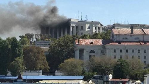 BREAKING Ucraina a lovit cu o rachetă Comandamentul Flotei ruse din Crimeea