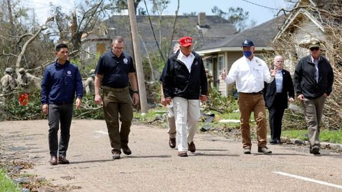 Mai multe zone din Golful Mexic, afectate de uraganul Laura, vizitate de președintele Donald Trump