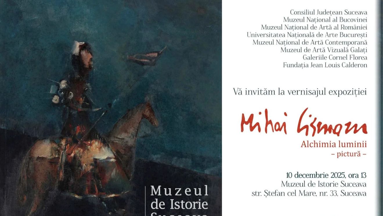 Expoziția retrospectivă „Alchimia luminii”, dedicată pictorului Mihai Cismaru, se deschide la Muzeul Național al Bucovinei