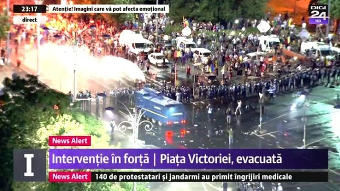Iohannis, reacție după violențele din Piața Victoriei: Condamn intervenția brutală a Jandarmeriei / Carmen Dan trebuie să dea urgent explicații
