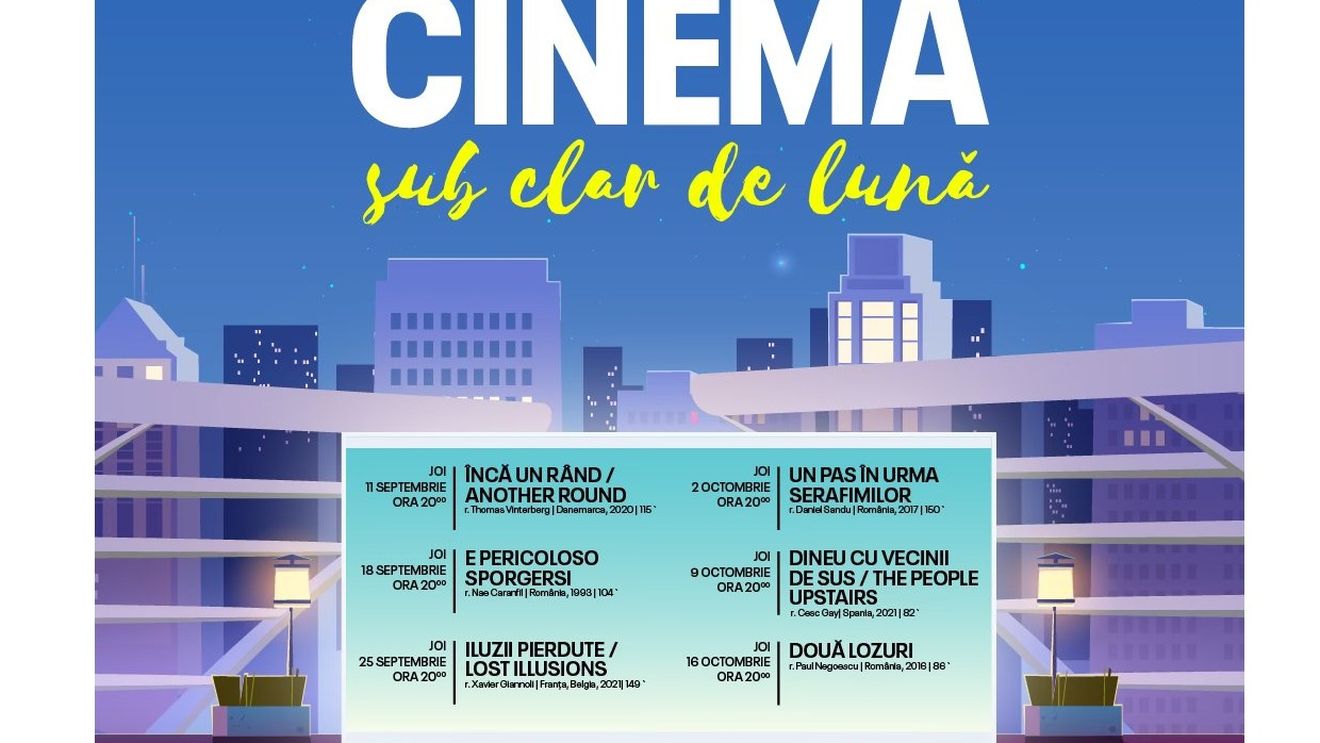 Cinema sub clar de lună: Proiecții gratuite de filme, în aer liber, organizate sub egida TIFF, în București, Timișoara și Iași, în septembrie