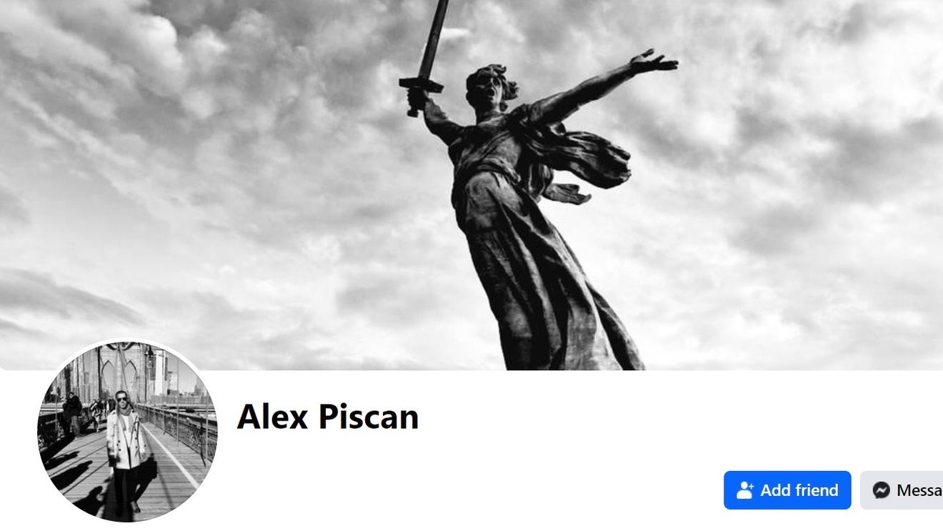 Alexandru Piscan, românul acuzat de trădare în favoarea Rusiei, are pe contul de Facebook fotografia unei statui simbolice a Uniunii Sovietice / Distribuia constant articole de pe site-ul și radioul lui Cozmin Gușă