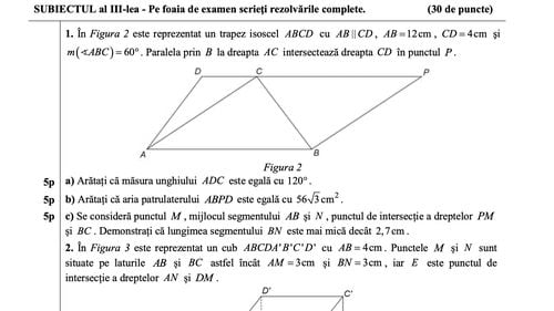 Evaluarea Națională 2020: Noi teste de antrenament pentru elevii de clasa a VIII-a au fost publicate de Minister. Descarcă setul 5 de subiecte