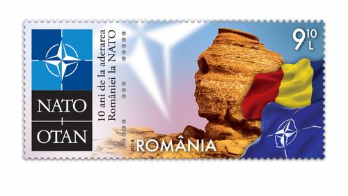 Romfilatelia: Întreg poștal lansat pentru marcarea a 20 de ani de la Summitul NATO, când România a fost invitată să adere